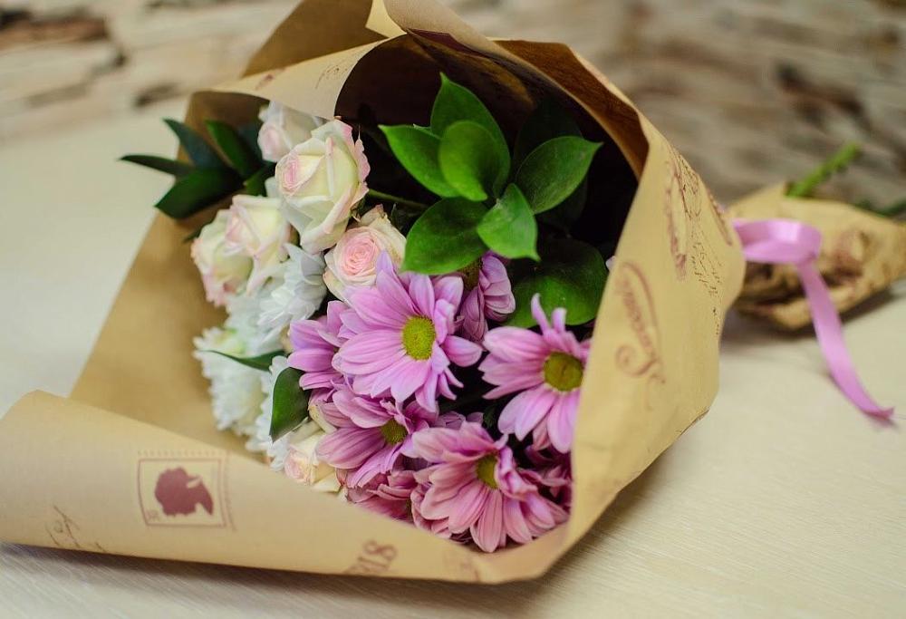 Букет улыбка в Чехове Букет цветов из: Розы и Хризантемы в Чехове