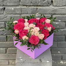 Композиция моя любовь в Чехове Цветочная композиция из Розы в коробке в Чехове