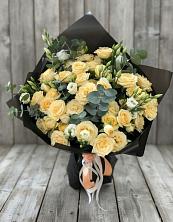 Букет цветов из:  Розы и Лизиантусы в Чехове