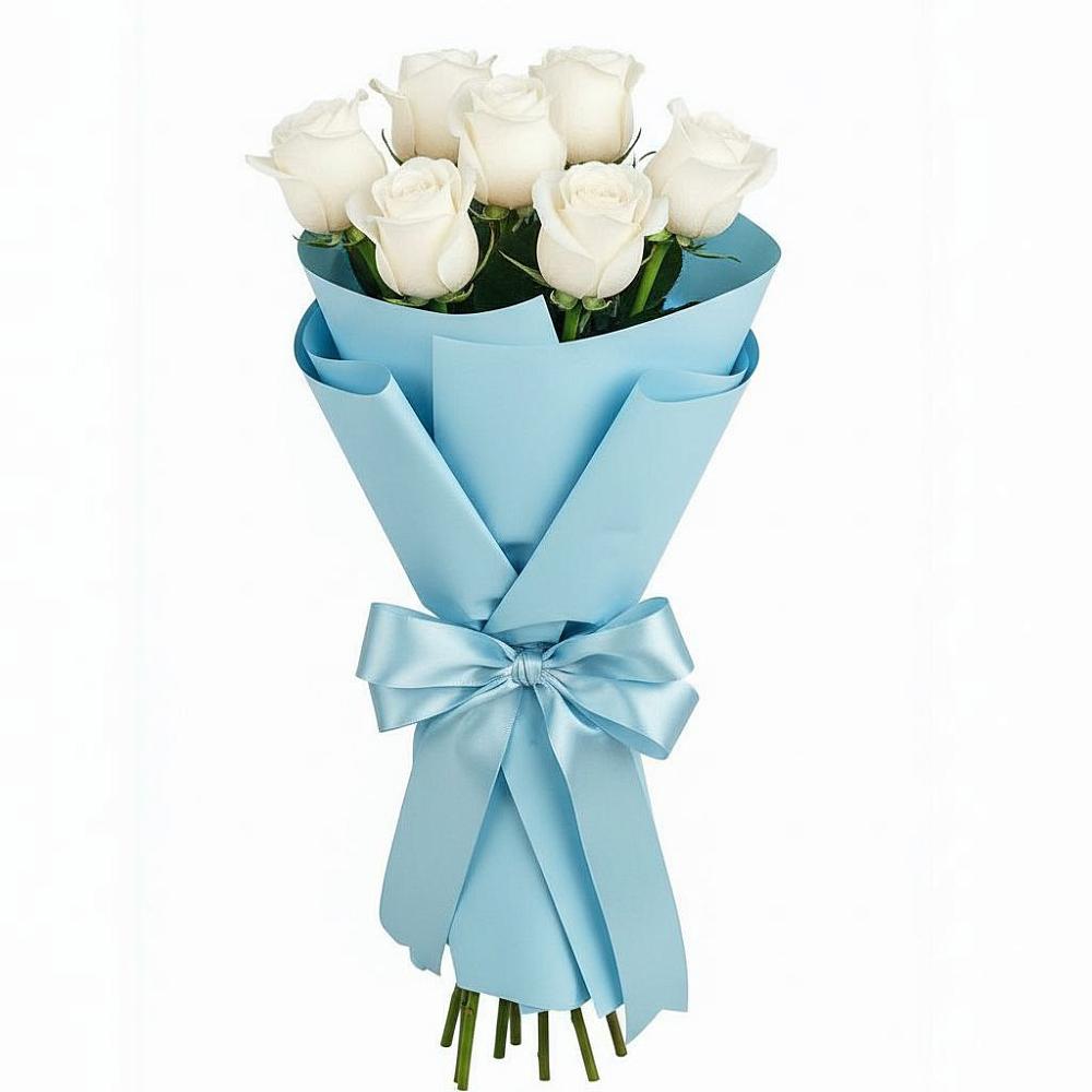 7 Белых роз Проуд в Чехове Букет 7 белых роз Проуд в Чехове
