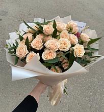 Букет Кремовые розы Латте в Чехове