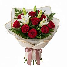 Букет цветов из:  Лилии и Розы в Чехове
