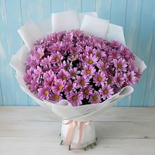 Букет сиреневая охапка в Чехове Букет цветов из:  Хризантемы в Чехове
