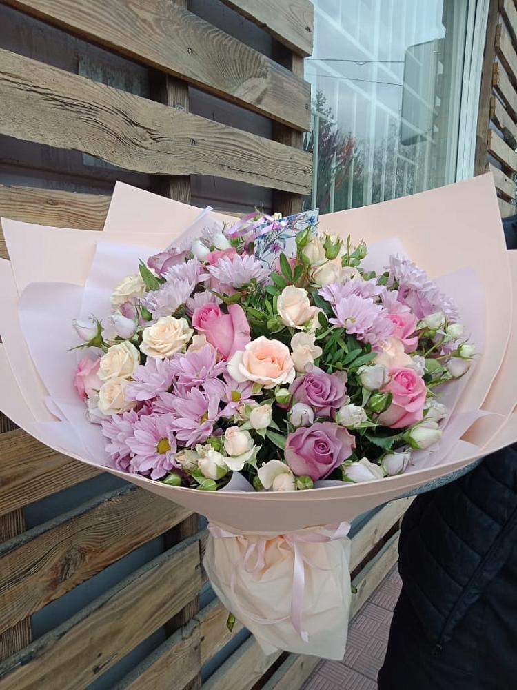 Букет фея в Чехове Букет цветов из: Розы и Хризантемы в Чехове