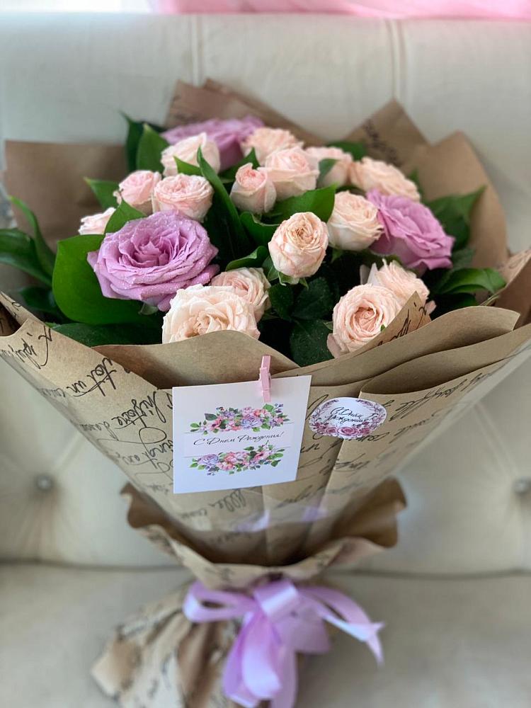 Букет розовая сирень в Чехове Букет цветов из: Розы в Чехове