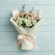 Букет Утренний поцелуй в Чехове Букет цветов из:  Альстромерии в Чехове