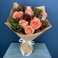 Букет цветов из:  Розы и Альстромерии в Чехове