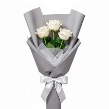 Букет 3 белые розы #REPLACE_PRED# Чехове Букет 3 белые розы #REPLACE_PRED# Чехове