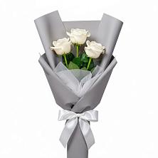 Букет 3 белые розы