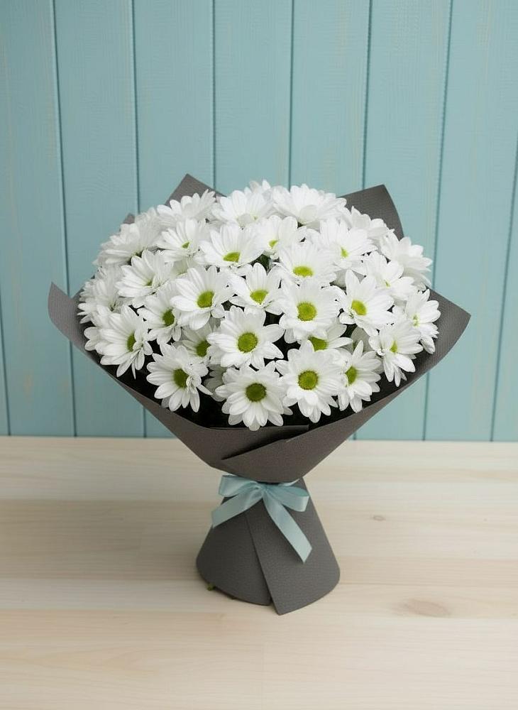 Букет белые хризантемы в Чехове Букет цветов из: Хризантемы в Чехове