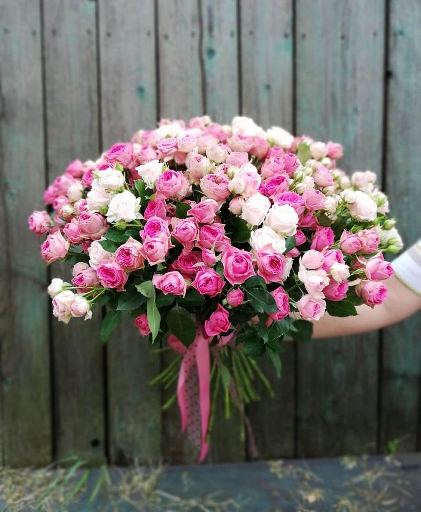 Розовые кустовые розы Натали и Лав Лидия в Чехове Букет Розовые кустовые розы Натали и Лав Лидия в Чехове