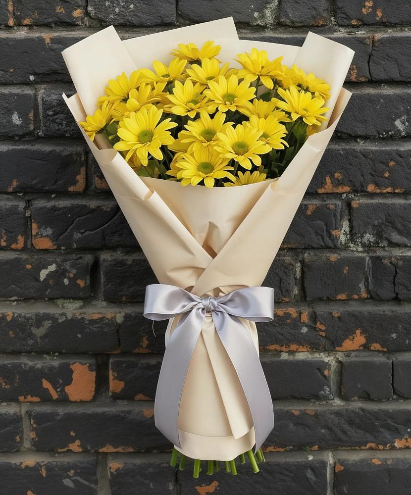 Букет Желтое настроение в Чехове Букет цветов из: Хризантемы в Чехове