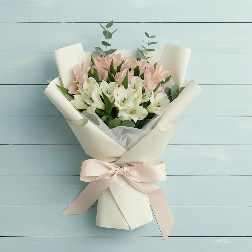 Букет Утренний поцелуй в Чехове Букет цветов из: Альстромерии в Чехове