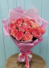Букет 15 Розовых роз Равель в Чехове